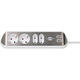 Stekkerdoos Brennenstuhl bureau Estilo 4vdig incl 2 USB 2m wit/zilver