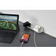 Stekkerdoos Brennenstuhl bureau Estilo 4vdig incl 2 USB 2m wit/zilver