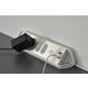 Stekkerdoos Brennenstuhl bureau Estilo 4vdig incl 2 USB 2m wit/zilver