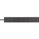 Stekkerdoos Brennenstuhl Bremounta 5vdig incl 2 USB 3m zwart