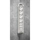 Stekkerdoos Brennenstuhl bureau Estilo 6vdig incl 2 USB 2m wit/zilver