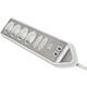 Stekkerdoos Brennenstuhl bureau Estilo 6vdig incl 2 USB 2m wit/zilver