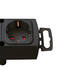 Stekkerdoos Brennenstuhl Comfort Plus 4vdg incl platte stekker 2m zw