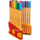 Fineliner STABILO point 88 ColorParade rollerset geel/rood F ass 20st