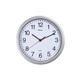 Wandklok MAULrun quartz Ø25x5cm kunststof zilver/wit incl.batterij