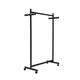 Garderoberek MAUL Samba mobiel 115X172X51cm 40kg, 10 haken zwart RAL9004