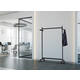 Garderoberek MAUL Samba mobiel 115X172X51cm 40kg, 10 haken zwart RAL9004