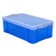 Opbergbox Really Useful 12 liter 465x270x150mm transparant blauw
