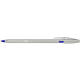 Balpen Bic Cristal Re-new medium zilver + 2 vullingen blauw