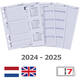 Organizer Kalpa Personal inclusief agenda 2026-2027 7dagen/2pagina's croco zwart