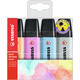 Markeerstift STABILO BOSS Original 70/4 pastel incl grijs ass 4st