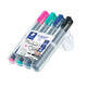 Viltstift Staedtler 356 voor flipover rond 2mm set à 4 stuks assorti