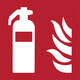 Pictogram bordje Djois Brandblusser 150x150mm rood