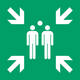 Pictogram bordje Djois Verzamelplaats 300x300mm groen