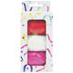 Lint set à 3 kleuren rood, wit en roze