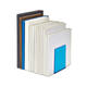 Boekensteun MAUL 10x10x13cm acryl set 2 neon blauw transparant