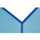 Boekensteun MAUL 10x10x13cm acryl set 2 neon blauw transparant