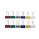 Papierklem MAUL 213 Foldback 32mm capaciteit 13mm assorti 12 stuks
