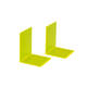 Boekensteun MAUL 10x10x13cm acryl set 2 neon geel transparant