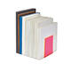 Boekensteun MAUL 10x10x13cm acryl set 2 neon rood transparant