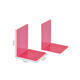 Boekensteun MAUL 10x10x13cm acryl set 2 neon rood transparant