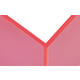 Boekensteun MAUL 10x10x13cm acryl set 2 neon rood transparant