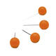 Punaises Nobo oranje 100 stuks