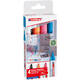 Viltstift edding 95 glasbord rond 1.5-3mm incl zwart assorti 4 stuks
