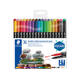 Viltstift Staedtler Design Journey permanent dubbele punt 36 kleuren