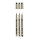 Fineliner Sakura Pigma Micron 05 set zwart & grijs 3 maten