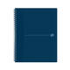 Spiraalblok Oxford Origin A4+ lijn 140 pagina's 80gr blauw
