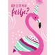 Wenskaart Hallmark uitnodiging flamingo pak à 5 stuks