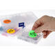 Etiket rillprint 35mm 500st op rol wit