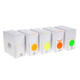 Etiket rillprint 35mm 500st op rol wit