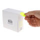 Etiket rillprint 35mm 500st op rol fluor geel