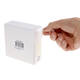 Etiket rillprint 25mm 500st op rol wit