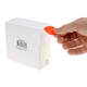 Etiket rillprint 35mm 500st op rol fluor rood