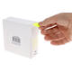 Etiket rillprint 25mm 500st op rol fluor geel