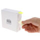 Etiket rillprint 25mm 500st op rol fluor geel