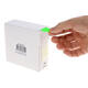 Etiket rillprint 25mm 500st op rol fluor groen