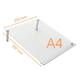 Notitiebord Nobo transparant acryl schuin A4