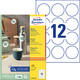 Etiket Avery L3416 rond 60mm wit 1200 stuks