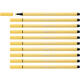Viltstift STABILO Pen 68/23 medium lichtgeel