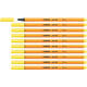 Fineliner STABILO point 88/24 fijn citroengeel