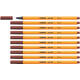 Fineliner STABILO point 88/75 fijn sienna