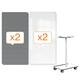 White- en Memobord systeem Nobo Move & Meet 90x180cm
