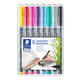 Viltstift Staedtler Lumocolor 317 permanent M set à 8 kleuren