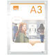 Infobord Nobo Premium Plus A3 acryl wand verplaatsbaar