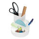 Pennenkoker MAULroundbox Blauwe Engel recycled 6 vaks wit