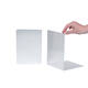 Boekensteun MAUL aluminium 16x15x21cm set 2 zilver